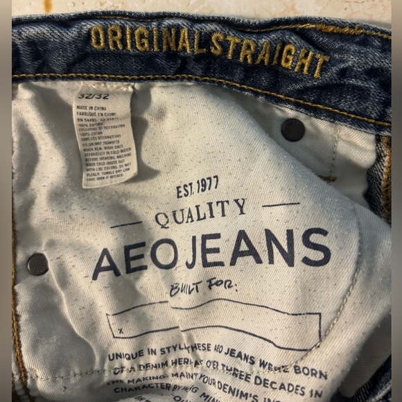 American Eagle Outfitters Medium Wash Original Straight Leg Men’s Jeans 32x32 - Picture 10 of 10